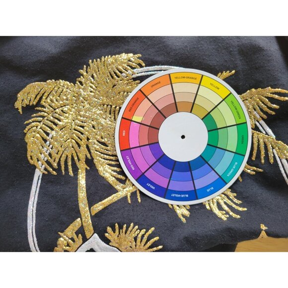 Fruit of Loom Womens Top XXL Tee Short Sleeve Tropical Black BLA41E - Picture 8 of 8